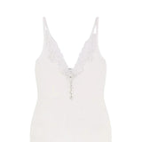 Canotta con scollo a V in bianco Self-portrait - donna 