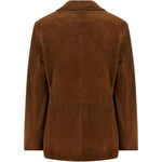 Giacca in suede monopetto Robyn in marrone 