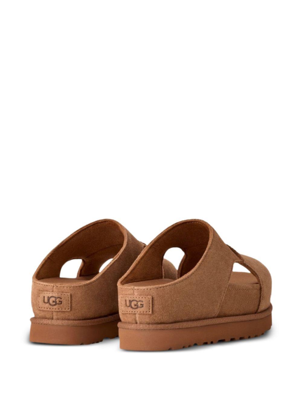 Ciabatte con plateau Goldenstar in marrone Ugg - donna 
