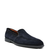 Mocassini in pelle scamosciata in blu Santoni - uomo 