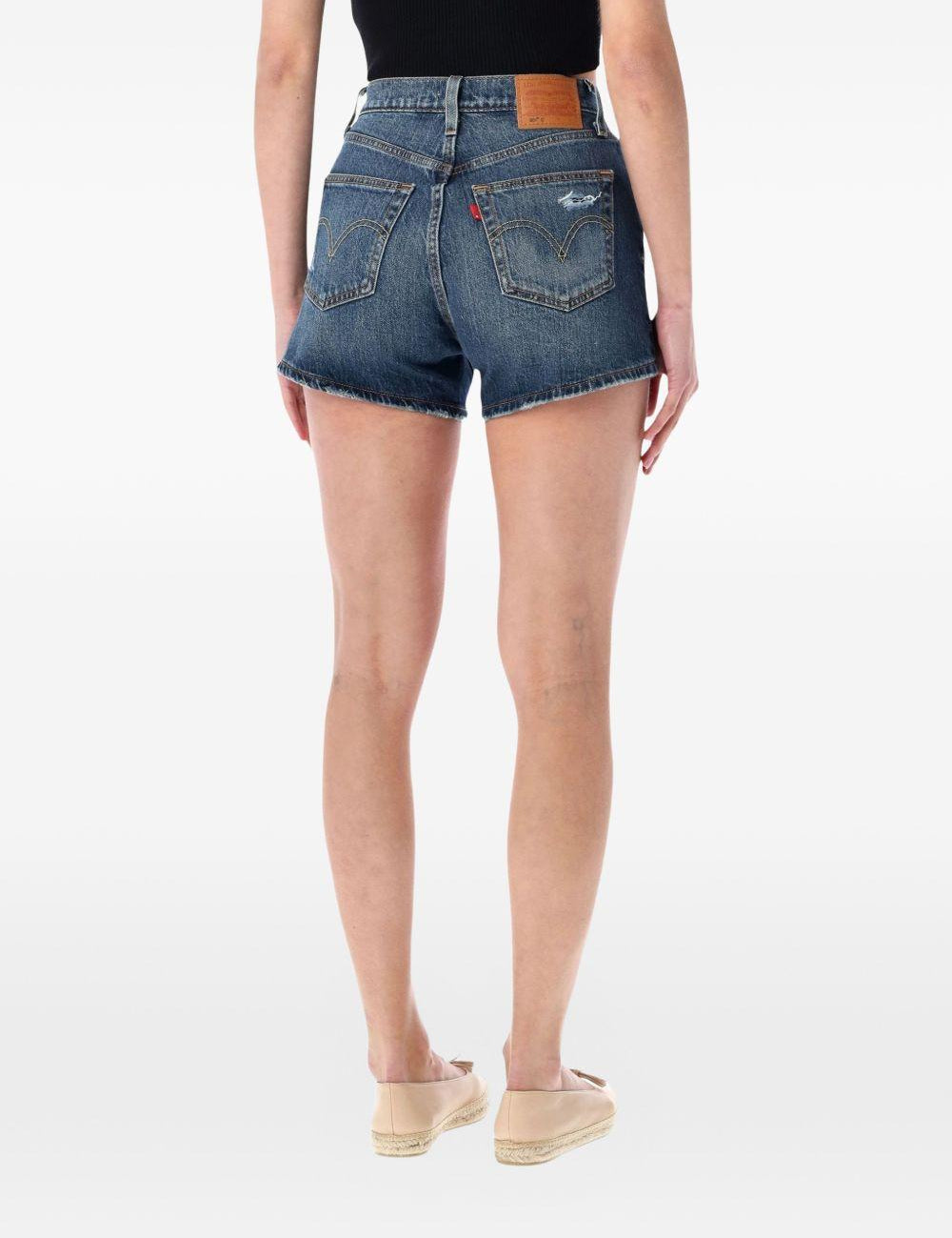 Pantaloncini sfrangiati 501® curve in blu Levi's - donna 