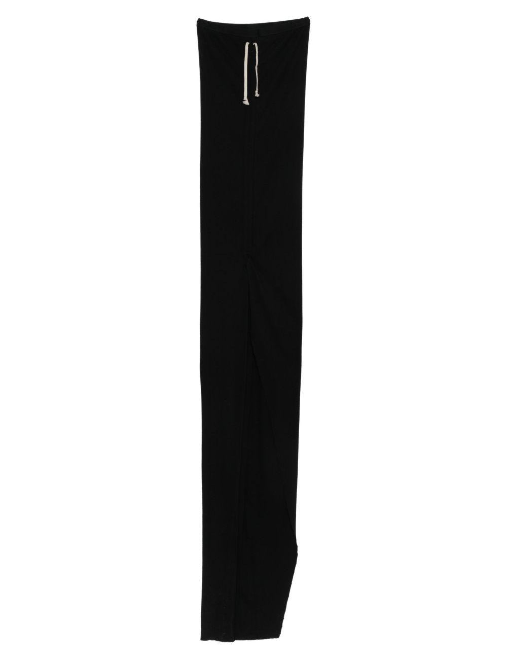 Gonna lunga con coulisse e spacco laterale in nero Rick owens drkshdw - donna 