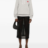 Felpa con applicazione in grigio Comme des garcons play - uomo 
