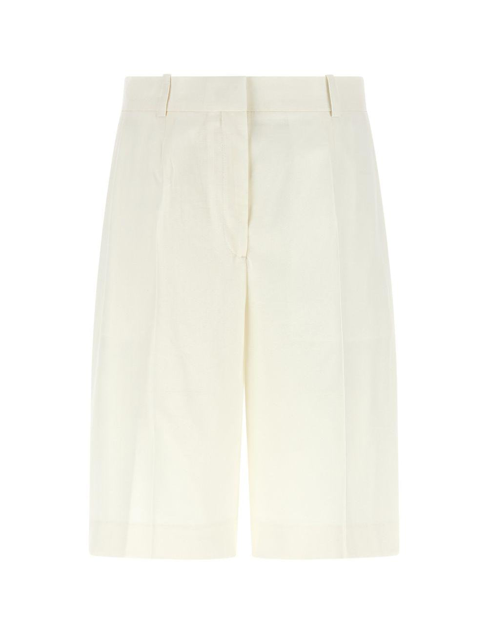Shorts sartoriali con pieghe in bianco Toteme - donna 
