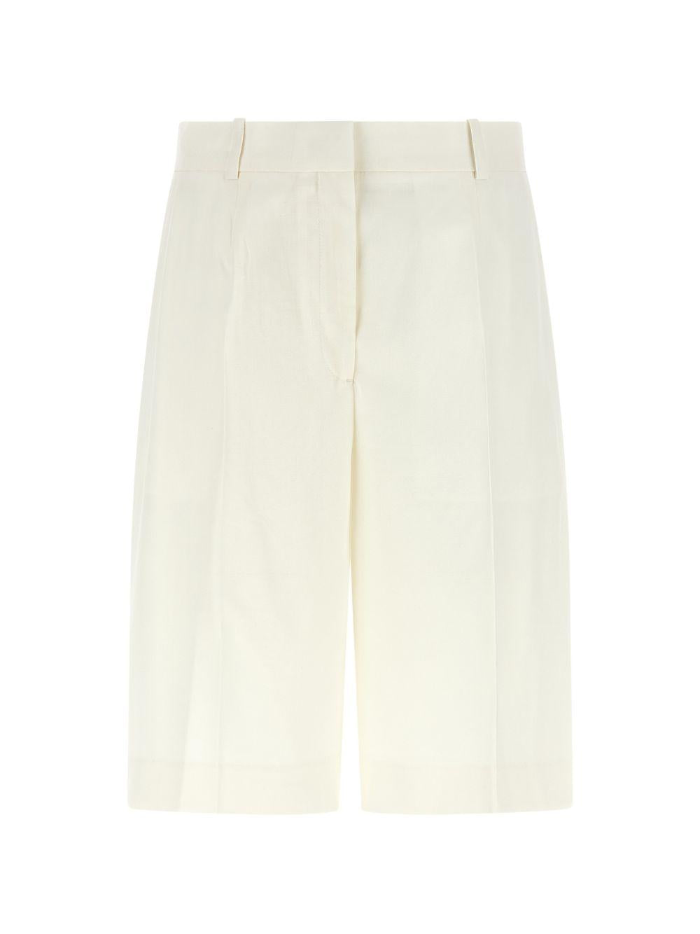 Shorts sartoriali con pieghe in bianco Toteme - donna 