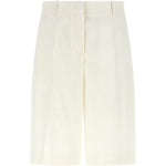 Shorts sartoriali con pieghe in bianco Toteme - donna 