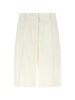 Shorts sartoriali con pieghe in bianco Toteme - donna