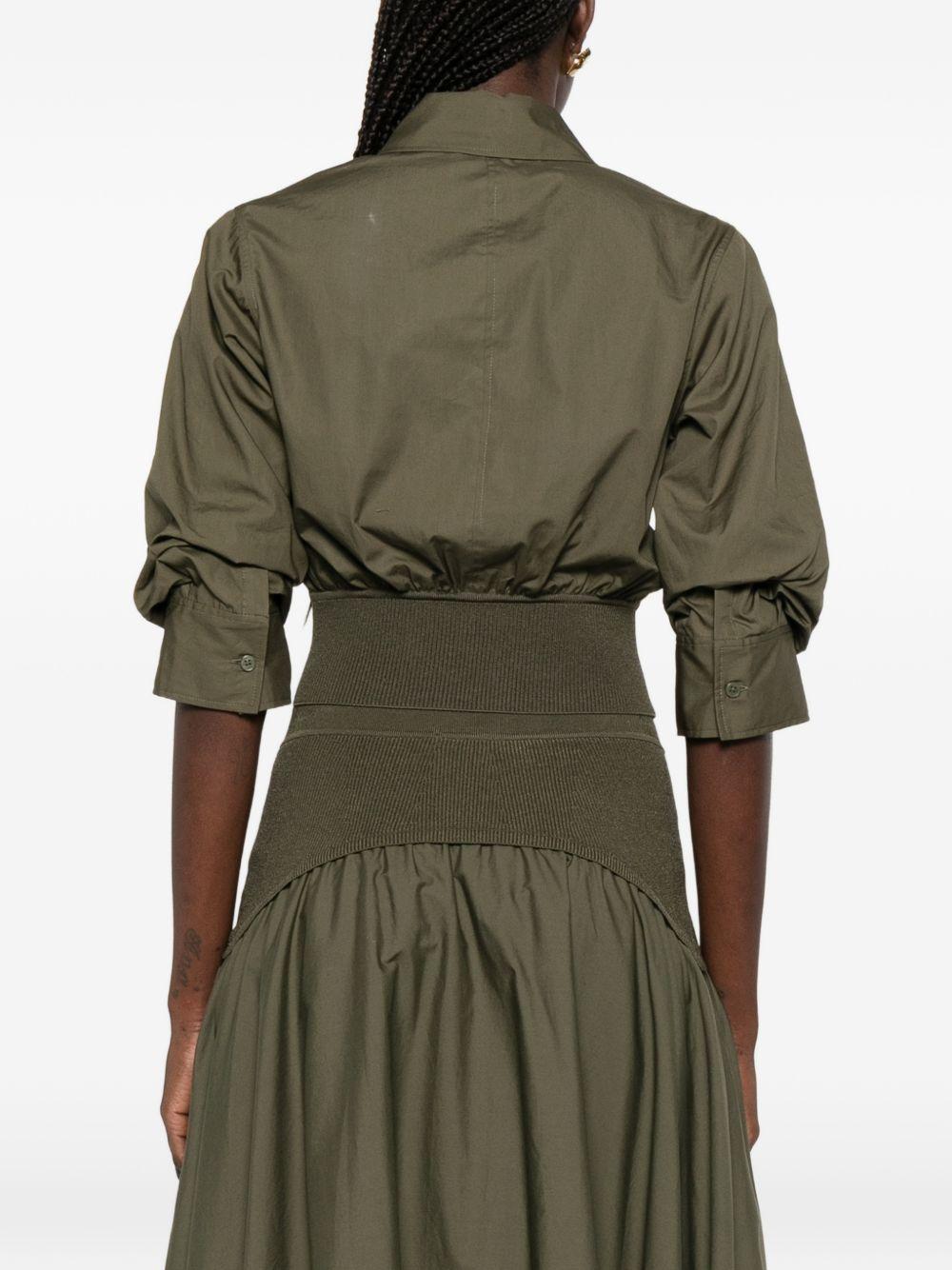 Camicia con elastico in vita in verde Simkhai - donna 