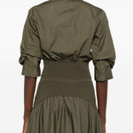Camicia con elastico in vita in verde Simkhai - donna 