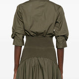 Camicia con elastico in vita in verde Simkhai - donna 