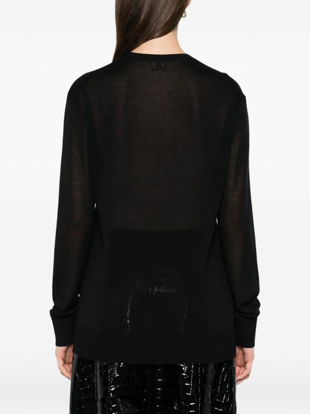 Maglione a girocollo in nero Toteme - donna 