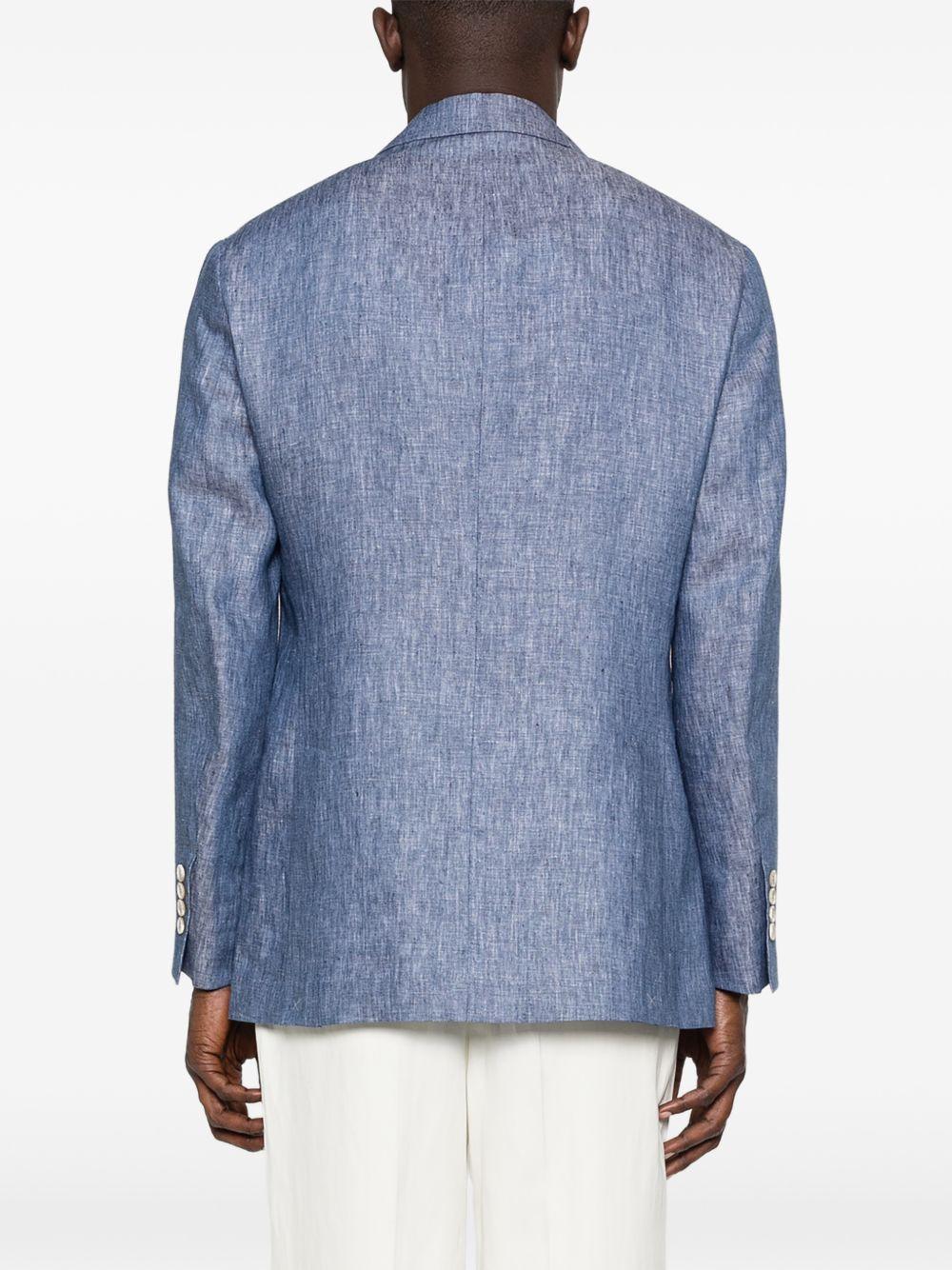 Blazer doppiopetto in blu Brunello cucinelli - uomo 