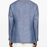 Blazer doppiopetto in blu Brunello cucinelli - uomo 