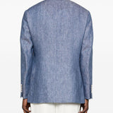 Blazer doppiopetto in blu Brunello cucinelli - uomo 