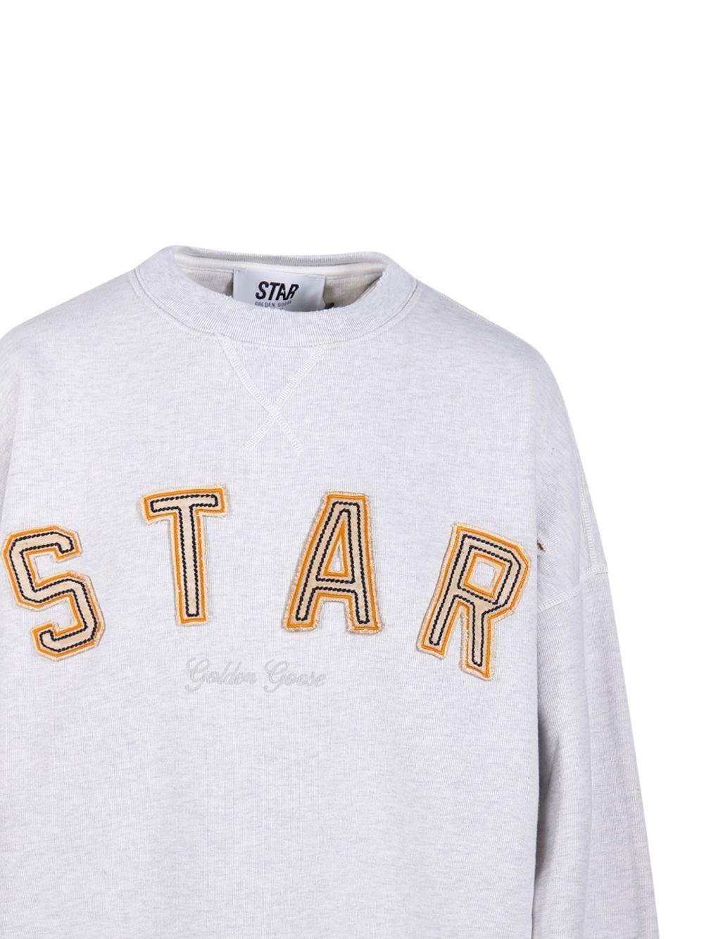 Felpa con applicazione in grigio Golden goose - unisex 