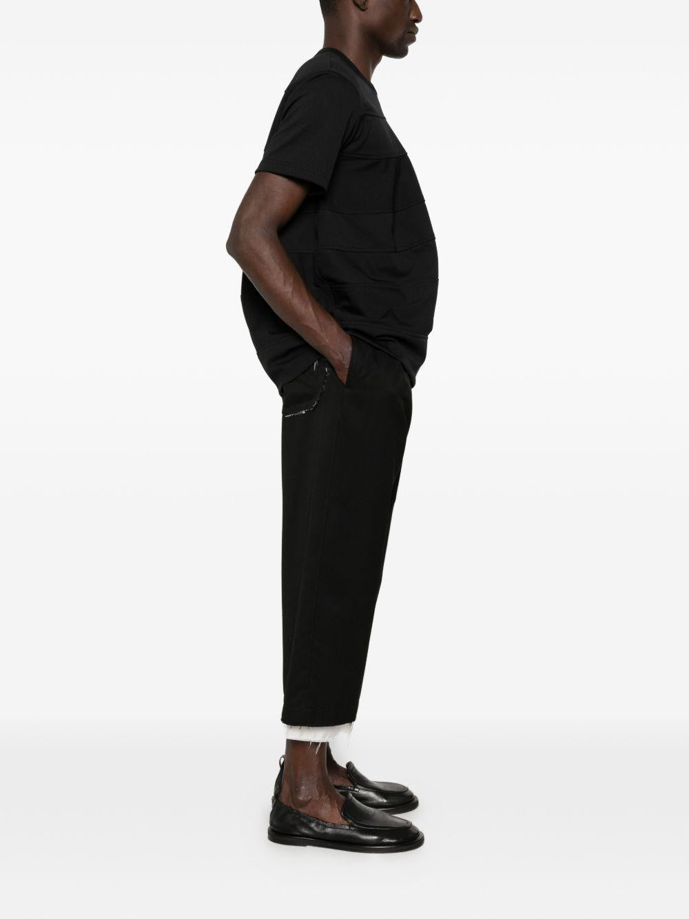 T-shirt girocollo a pannelli in nero Comme des garcons homme plus - uomo 