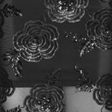 Gonna midi con decorazione a fiori in nero Rotate holiday - donna 