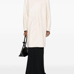 Cappotto monopetto senza colletto in bianco LouLou de Saison - donna 