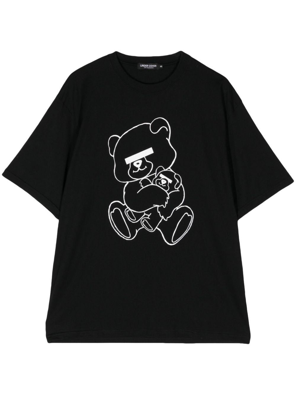 T-shirt con stampa in nero 