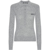 Polo a maniche lunghe in grigio 