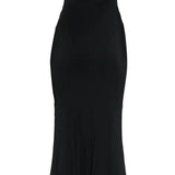 Abito con scollo drappeggiato in nero Mugler - donna 