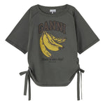 T-shirt con stampa in grigio Ganni - donna 