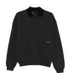 Polo con taschino in nero Gr10k replicated - uomo 