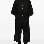 Camicia con maniche a sbuffo in nero Glass Cypress - uomo 