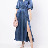 Abito Breannie con design satinato in blu Costarellos - donna 