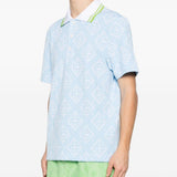 Polo con motivo logo in azzurro Casablanca - uomo 
