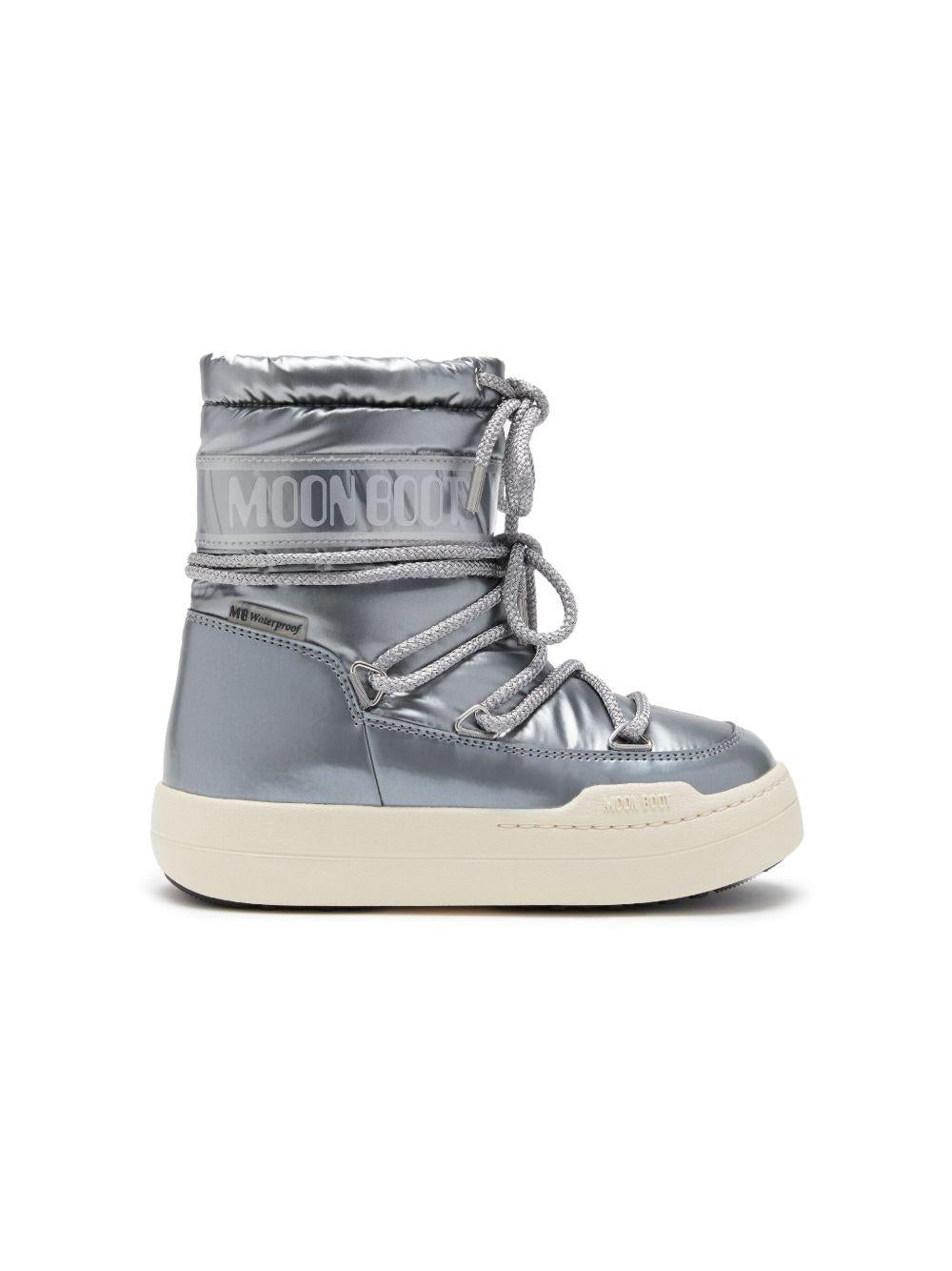 Stivali da neve Park con plateau in argento Moon boot kids - bambini 