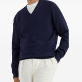 Maglione con scollo a V in blu 