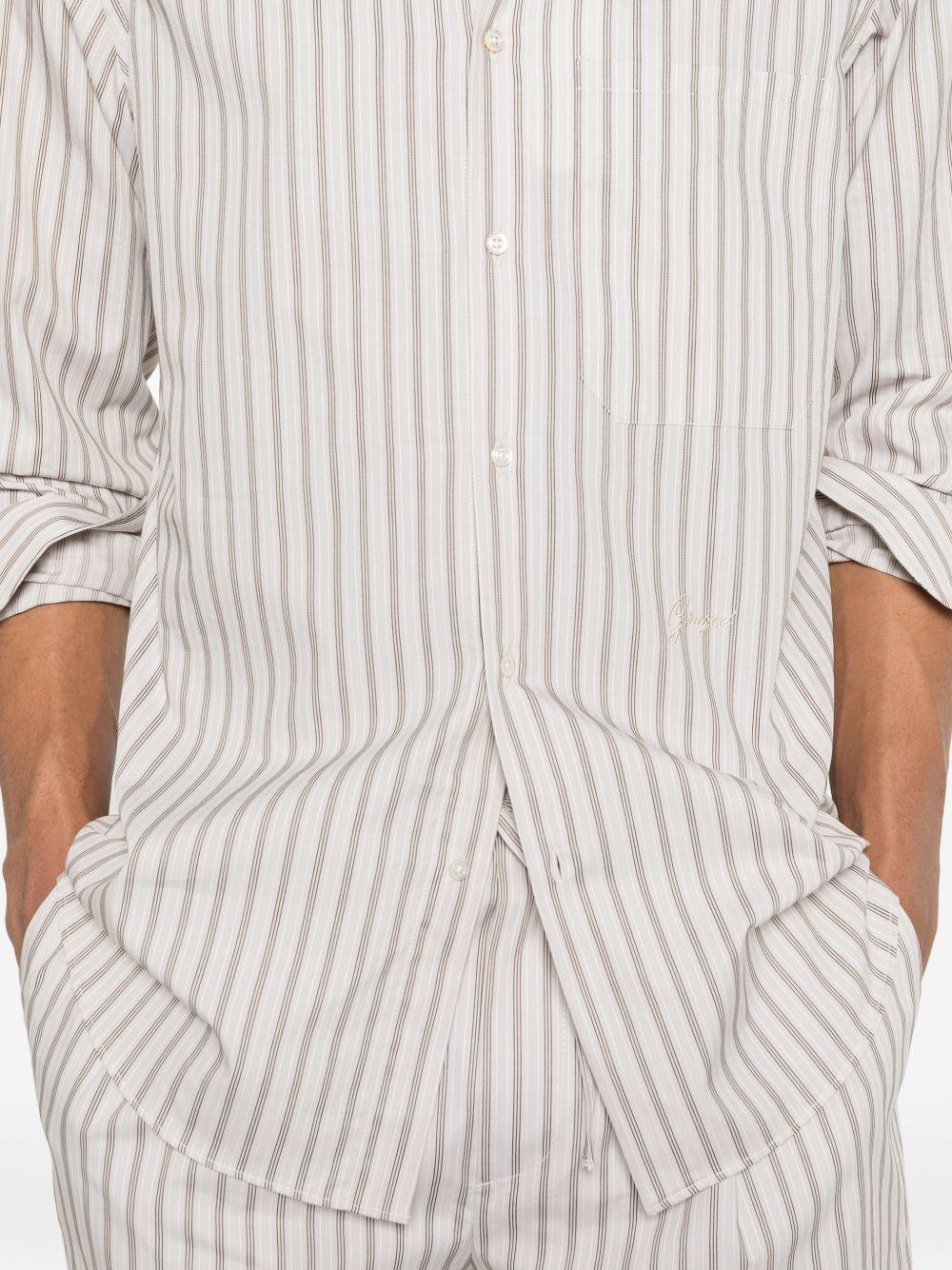 Camicia ralph a righe in beige grayed - uomo 
