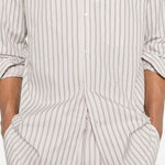 Camicia ralph a righe in beige grayed - uomo 