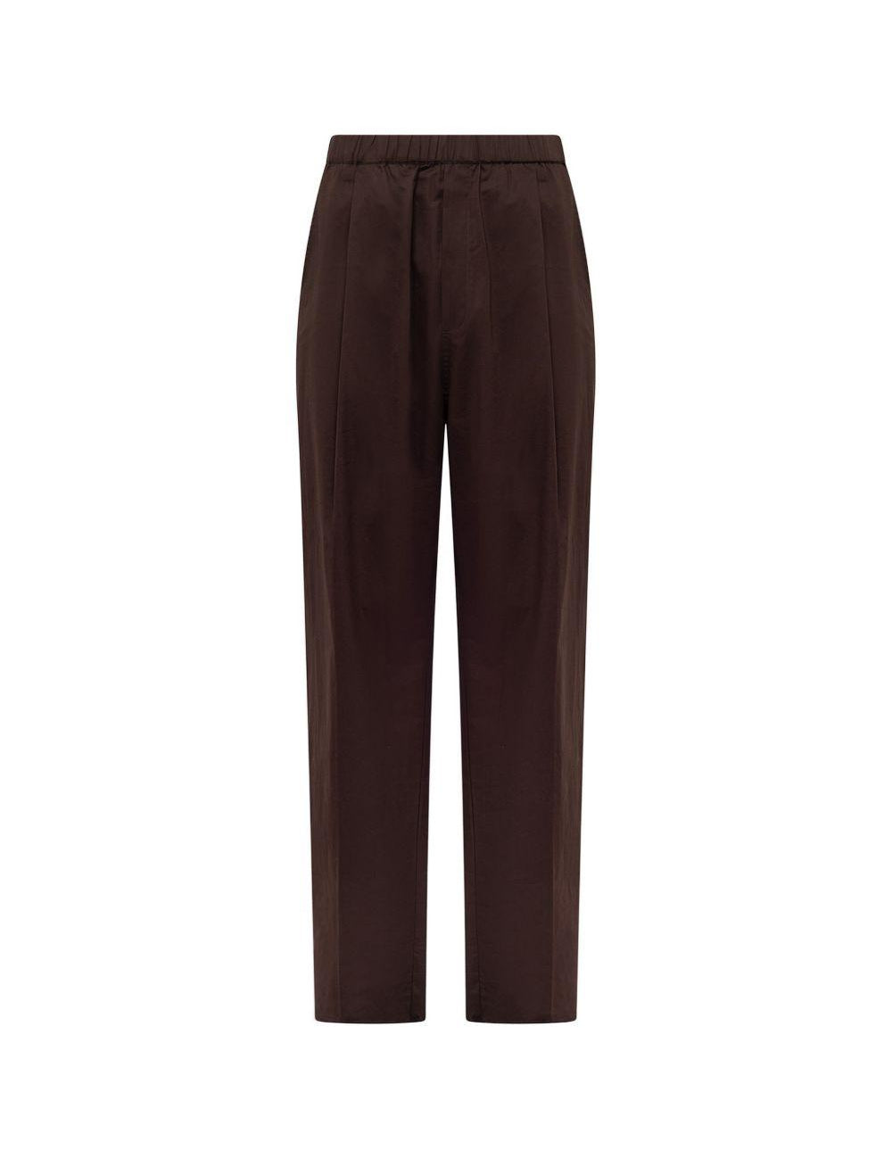 Pantaloni Melrose con ricamo in marrone Laneus - uomo 