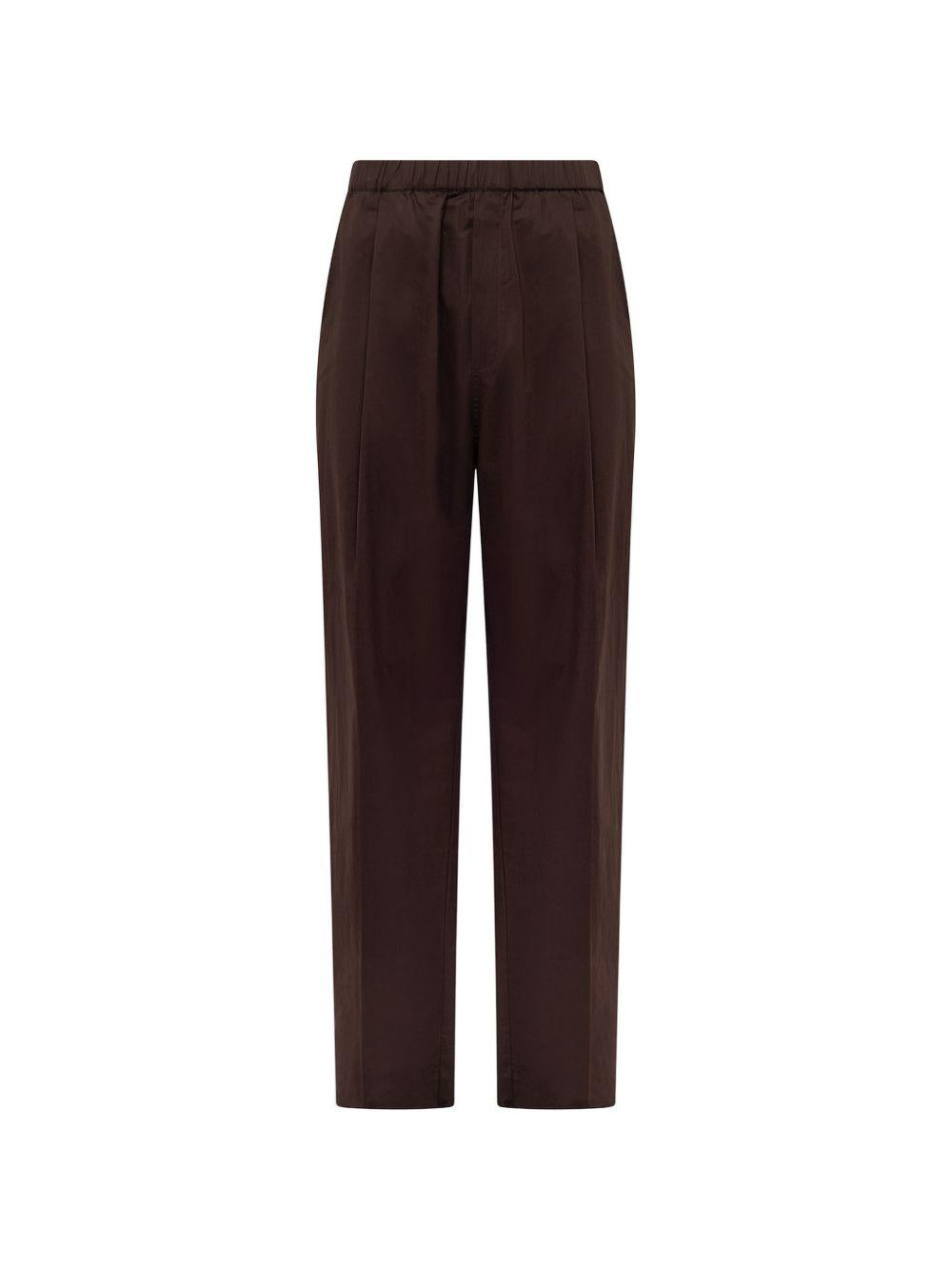 Pantaloni Melrose con ricamo in marrone Laneus - uomo 