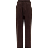 Pantaloni Melrose con ricamo in marrone Laneus - uomo 