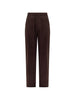Pantaloni Melrose con ricamo in marrone Laneus - uomo