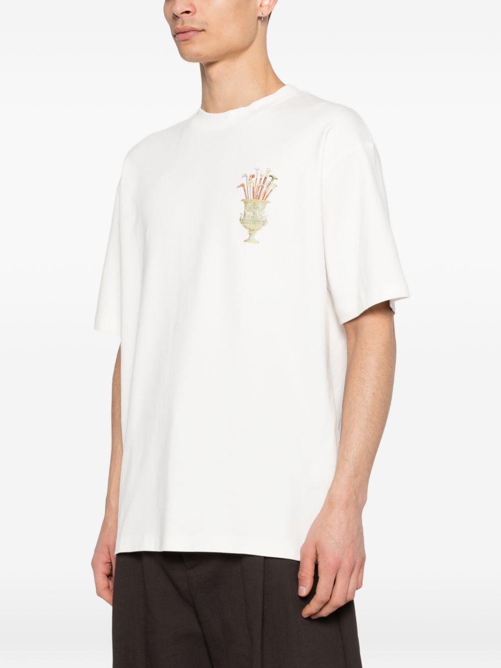 T-shirt Cannes con stampa in bianco Drole de monsieur - uomo 