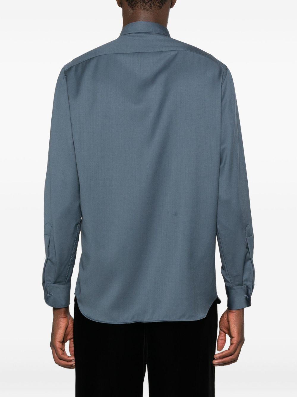 Camicia con bottoni in blu Lardini - uomo 