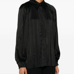 Camicia plissettata in nero Alberta Ferretti - donna 