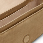 Borsa a spalla mini Paris Paris in pelle scamosciata beige ami paris - unisex 
