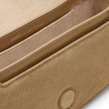 Borsa a spalla mini Paris Paris in pelle scamosciata beige ami paris - unisex 
