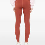 Leggings con logo in rosso terracotta Adidas by Stella Mc Cartney - donna 