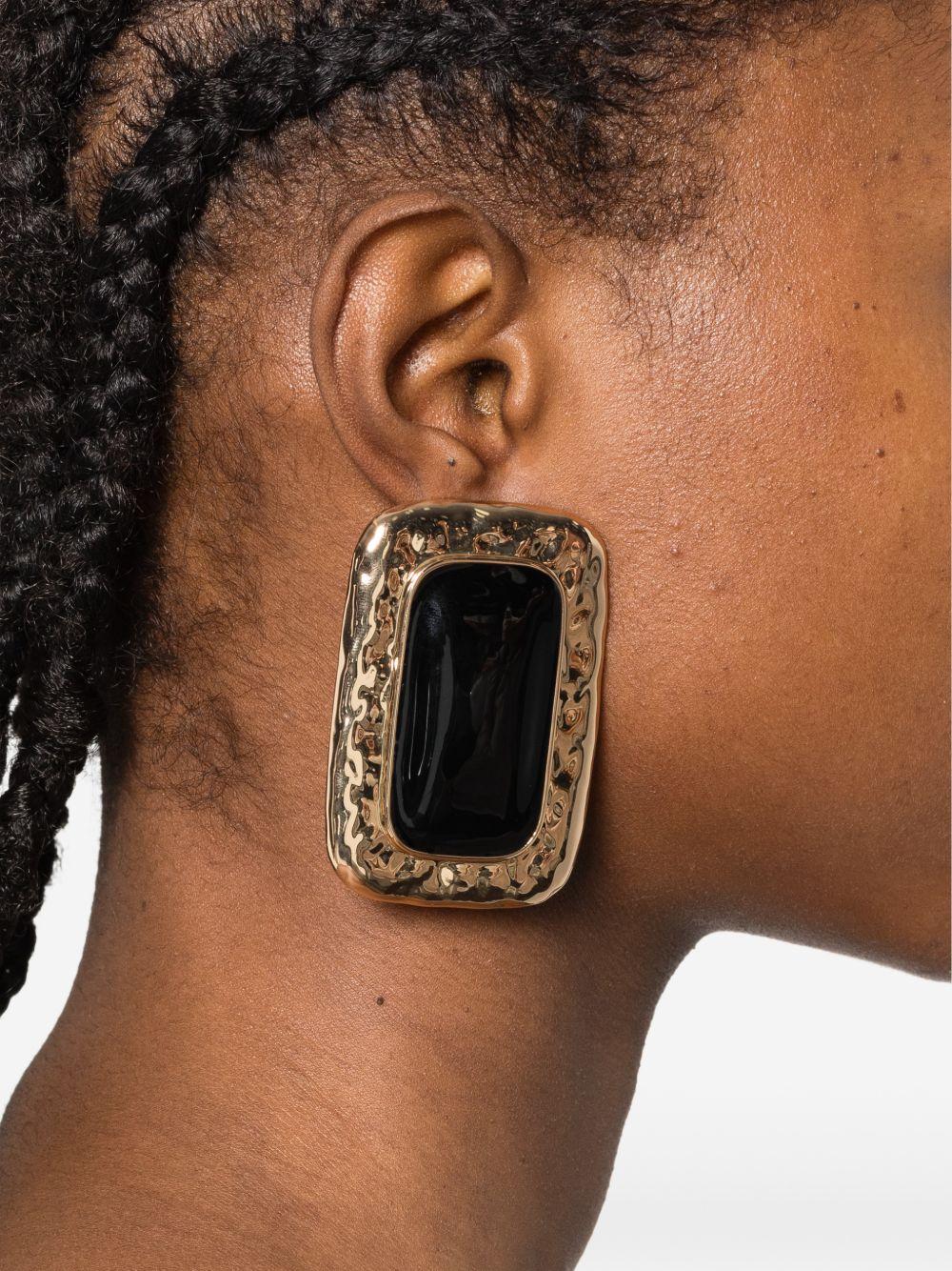 Orecchini martellati con cristalli in oro Self-portrait - donna 