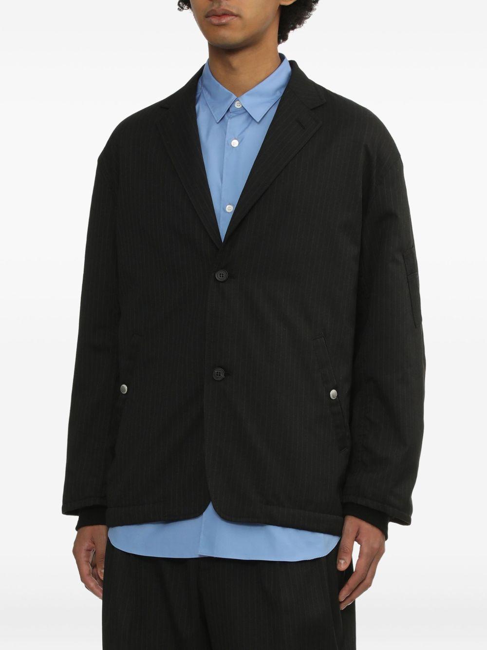 Giacca monopetto con motivo gessato  in nero Comme des garcons homme - uomo 