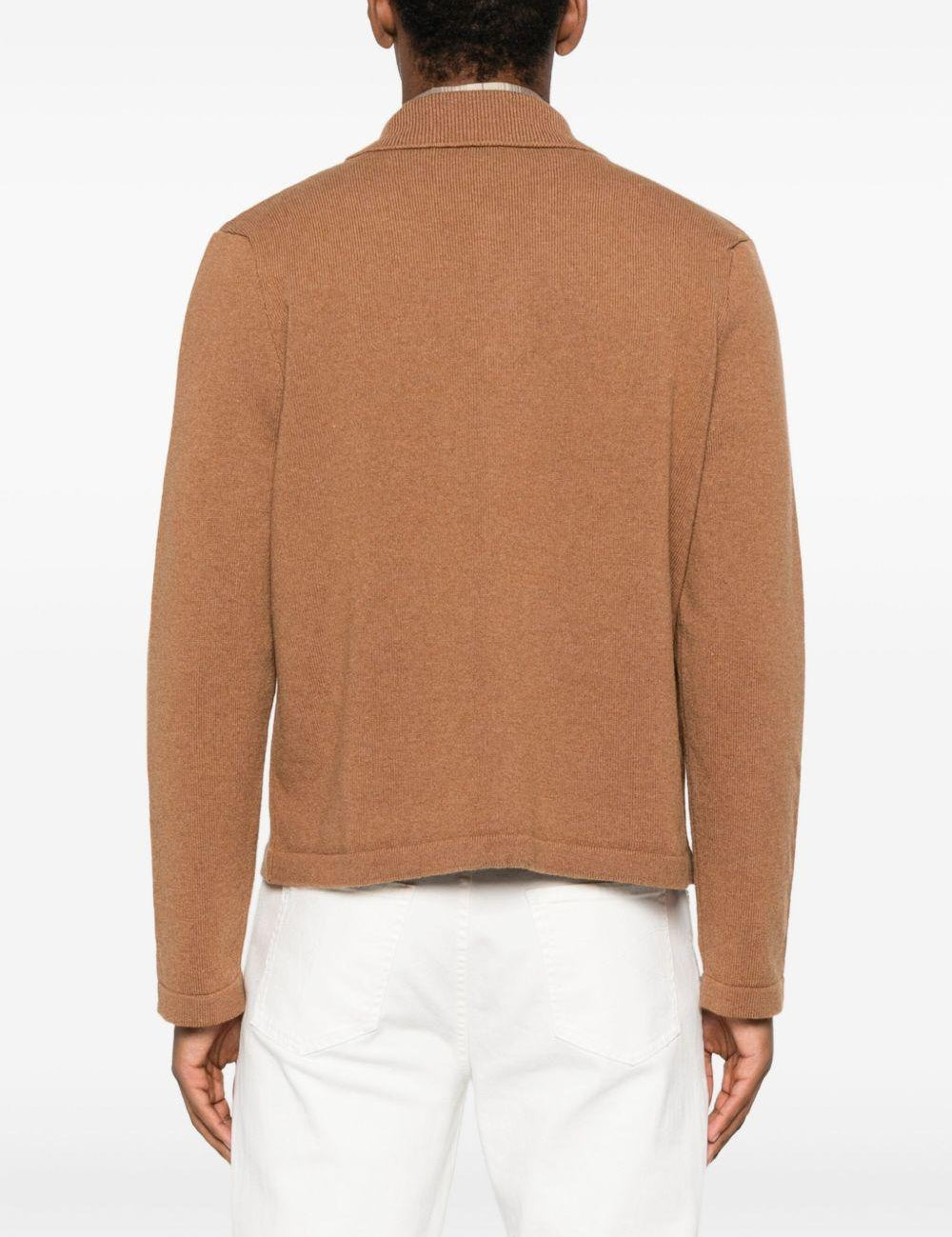 Cardigan con taschino in marrone A.P.C: - uomo 