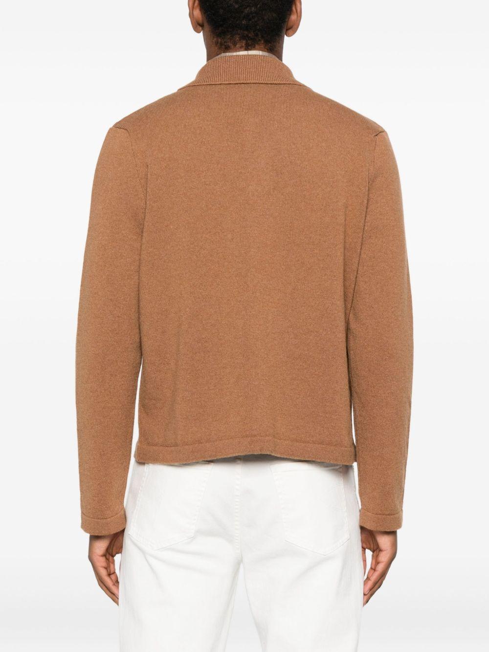Cardigan con taschino in marrone A.P.C: - uomo 