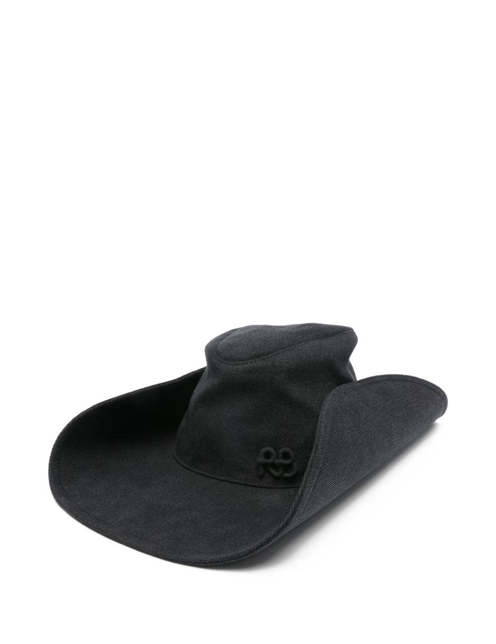 Cappello da cowboy in denim in nero Ruslan baginskiy - donna 