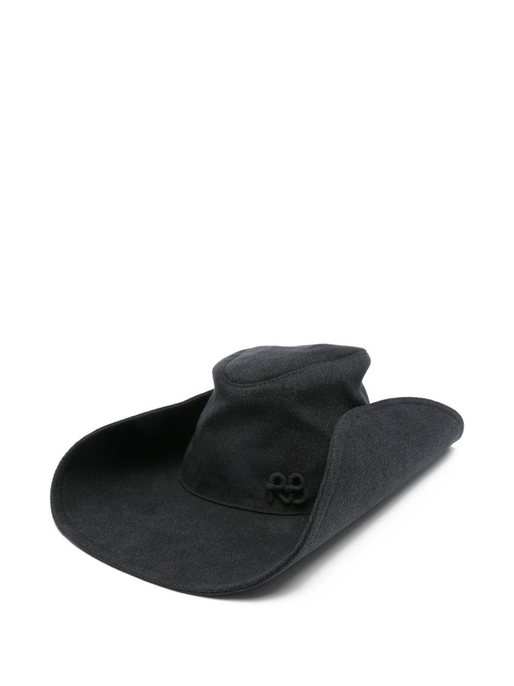 Cappello da cowboy in denim in nero Ruslan baginskiy - donna 